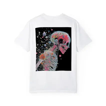 Colorful Skeleton Anatomy Art Black Background