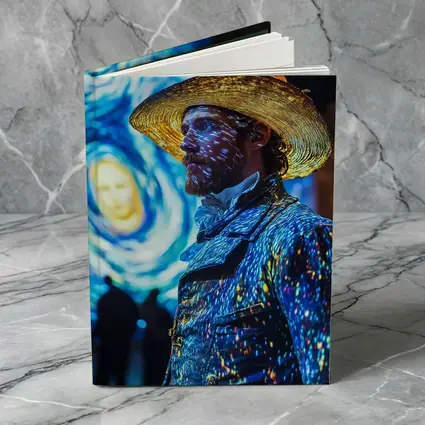 Van Gogh Starry Night Man Portrait Art
