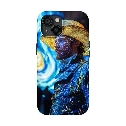 Van Gogh Starry Night Man Portrait Art