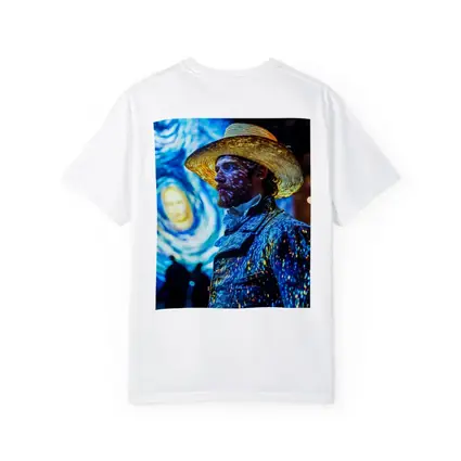Van Gogh Starry Night Man Portrait Art