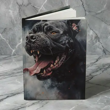 Black Pit Bull Dark Smoke Fantasy Art