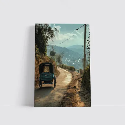 Tuk Tuk On Winding Mountain Road