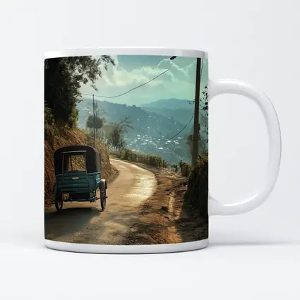 Tuk Tuk On Winding Mountain Road