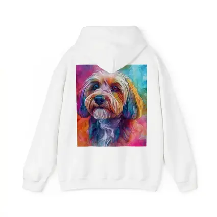 Colorful Havanese Dog Watercolor Art Portrait