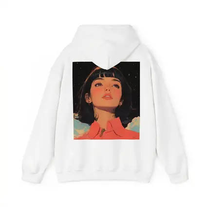 Anime Girl Pink Jacket Starry Night Sky