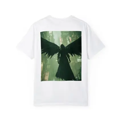 Dark Angel Black Wings Cyberpunk City