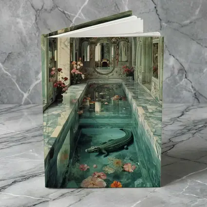 Crocodile In Ornate Marble Palace Pool