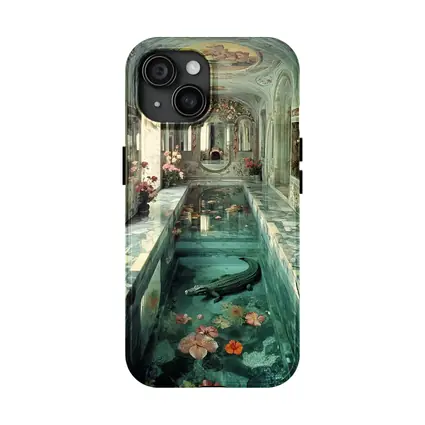 Crocodile In Ornate Marble Palace Pool