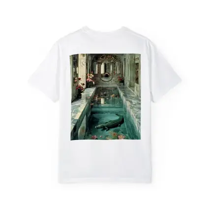 Crocodile In Ornate Marble Palace Pool