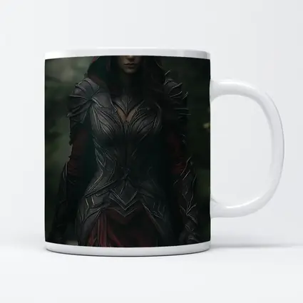 Dark Female Warrior Red Hood Forest Fantasy
