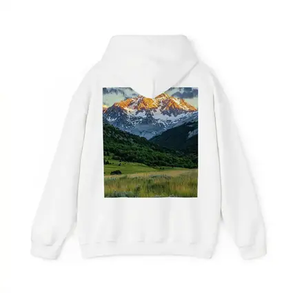 Snow Capped Mountain Peak Green Valley Landscape