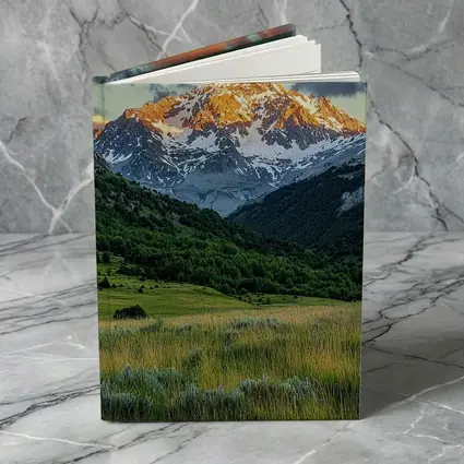 Snow Capped Mountain Peak Green Valley Landscape