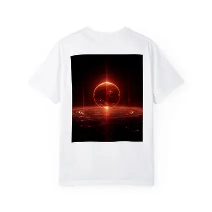 Red Glowing Planet Dark Space Art