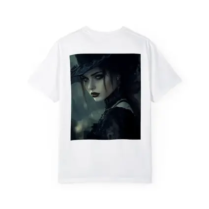 Gothic Woman Dark Hat Moody Forest