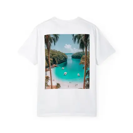 Tropical Beach Turquoise Lagoon Palm Trees