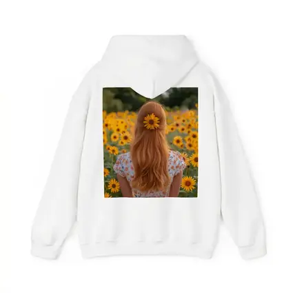 Red Hair Girl Sunflower Field Summer