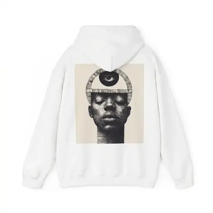 Third Eye Portrait Black White Surreal Art