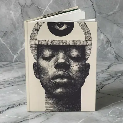 Third Eye Portrait Black White Surreal Art