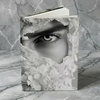 Woman Eye Surrounded By White Flowers