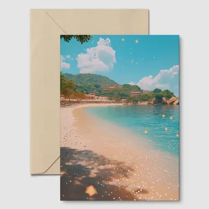 Tropical Beach Cove Clear Blue Water