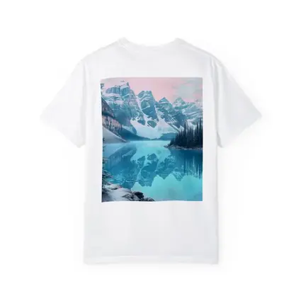 Snowy Mountain Lake Turquoise Reflection Forest