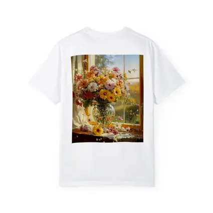 Colorful Wildflowers Glass Vase Sunny Window