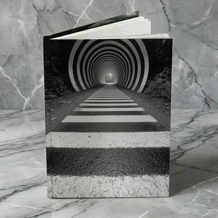 Black and White Striped Tunnel Forest Path