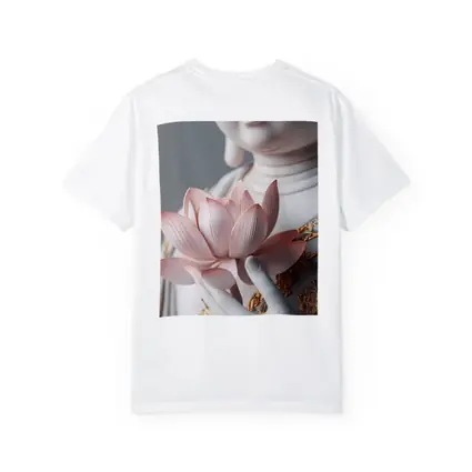 Guanyin Statue Holding Pink Lotus Flower