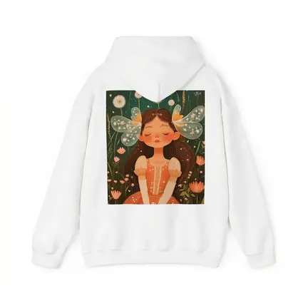 Fairy Girl Sitting In Flower Garden