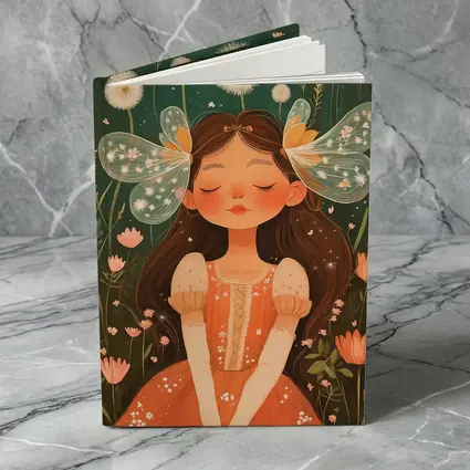Fairy Girl Sitting In Flower Garden