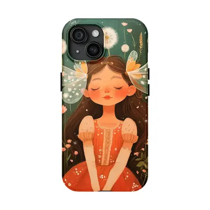 Fairy Girl Sitting In Flower Garden
