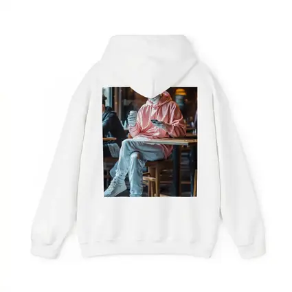 Greek Statue Streetwear Pink Hoodie Cafe
