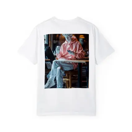 Greek Statue Streetwear Pink Hoodie Cafe