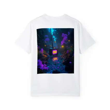 Glowing Retro TV Neon Fantasy Forest