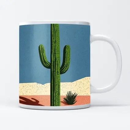 Saguaro Cactus Desert Southwest Illustration Art