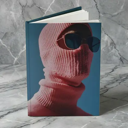 Pink Balaclava Sunglasses Blue Sky Background