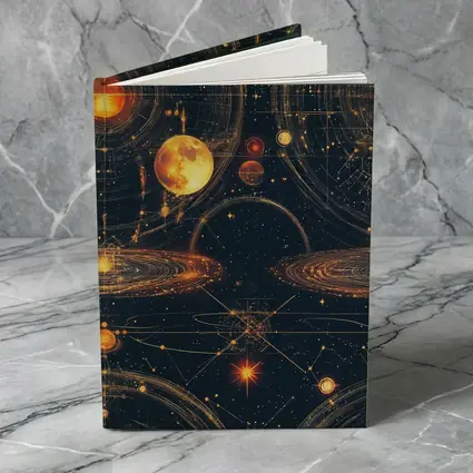 Solar System Planets Golden Space Art