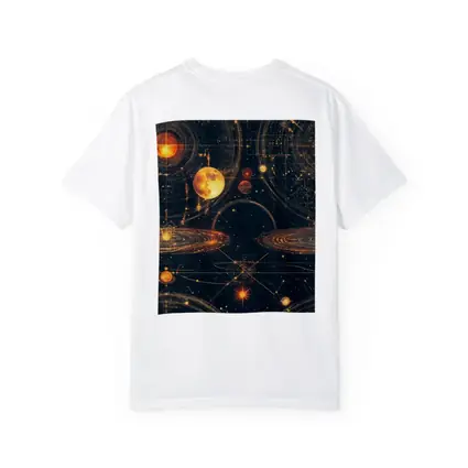 Solar System Planets Golden Space Art