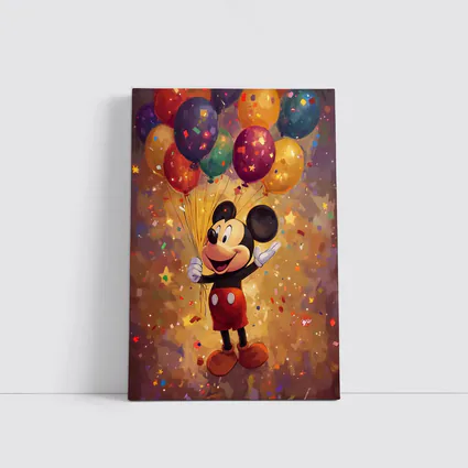 Mickey Mouse Balloons Confetti Celebration Art