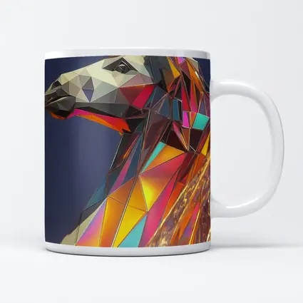 Low Poly Unicorn Rainbow Geometric Art