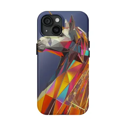 Low Poly Unicorn Rainbow Geometric Art