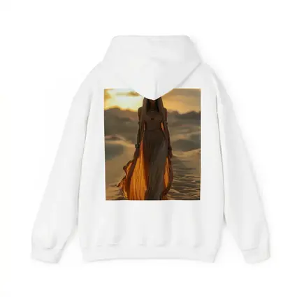 Desert Woman Golden Sand Dunes Sunset