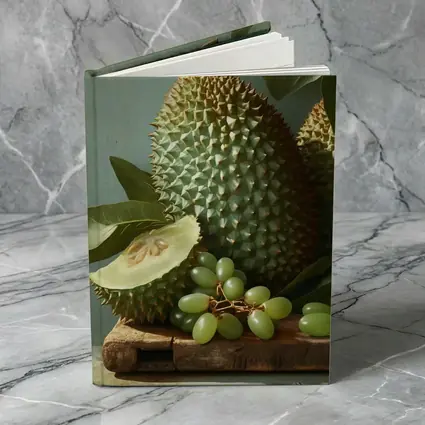 Durian Fruit And Green Grapes Still Life