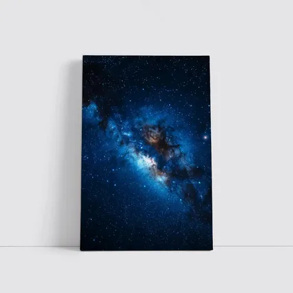 Milky Way Galaxy Deep Blue Starry Night