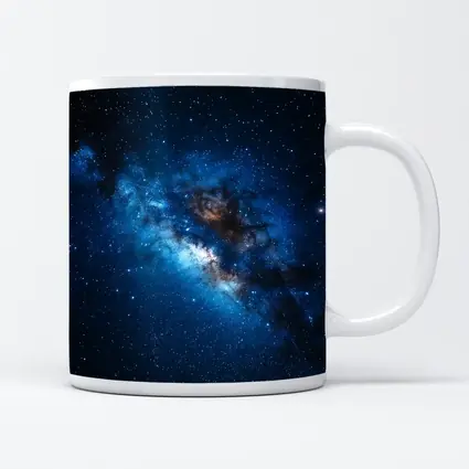 Milky Way Galaxy Deep Blue Starry Night