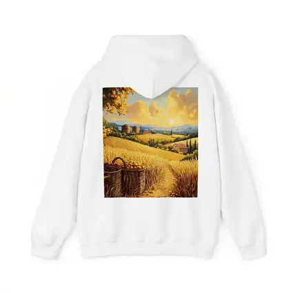 Golden Wheat Fields Tuscany Harvest Sunset Painting