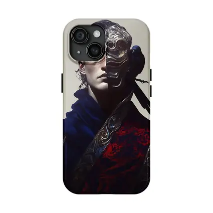Masked Figure With Raven Dark Fantasy Art