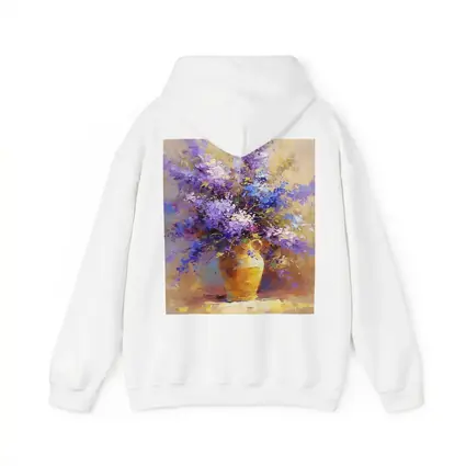 Lilac Flowers In Golden Vase Oil Painting