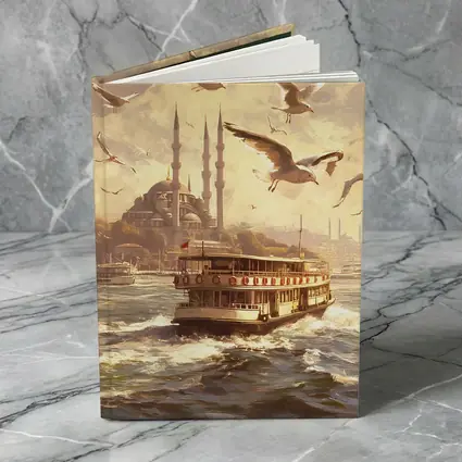 Istanbul Ferry Bosphorus Seagulls Mosque Art