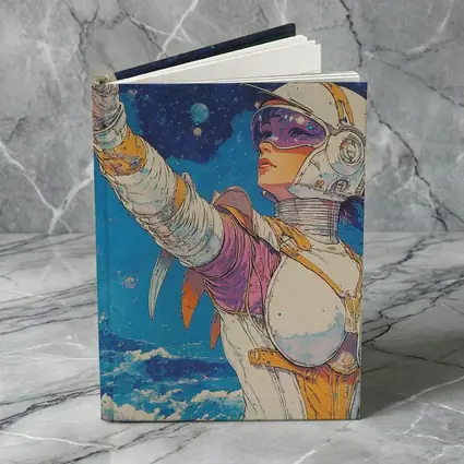 Anime Space Girl Pointing Cosmic Ocean